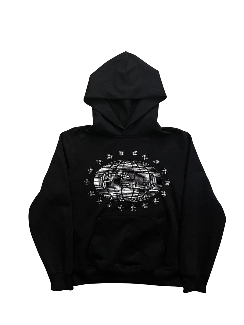 Rhinestone Globe Hoodie